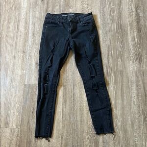 Old Navy Rockstar Distressed Black Jeans